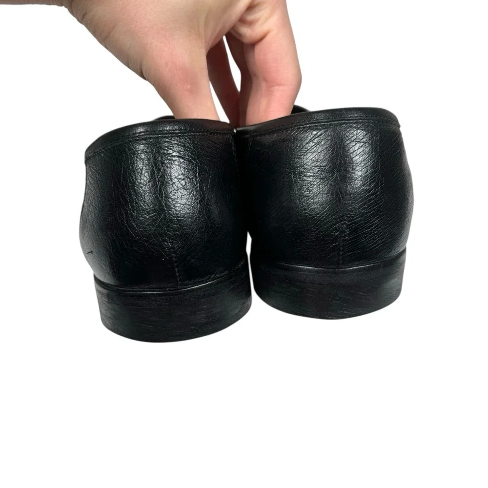 Zelli Men's Genuine Ostrich Quill Tassel‎ Loafers Black Size 10 W Italy